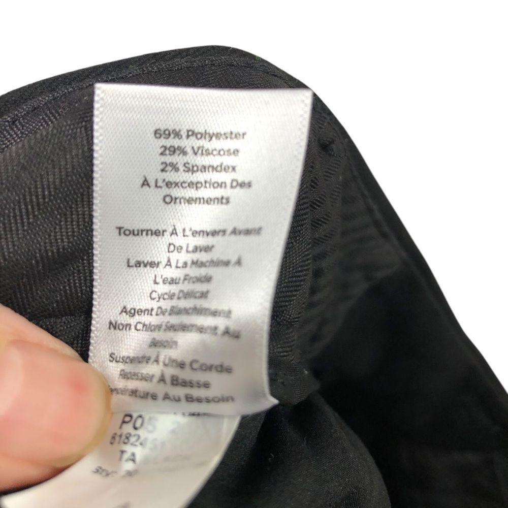 Talbots Hampshire Ankle Pants 6P Women's Black Career Office Heart Embroidered - Picture 8 of 15